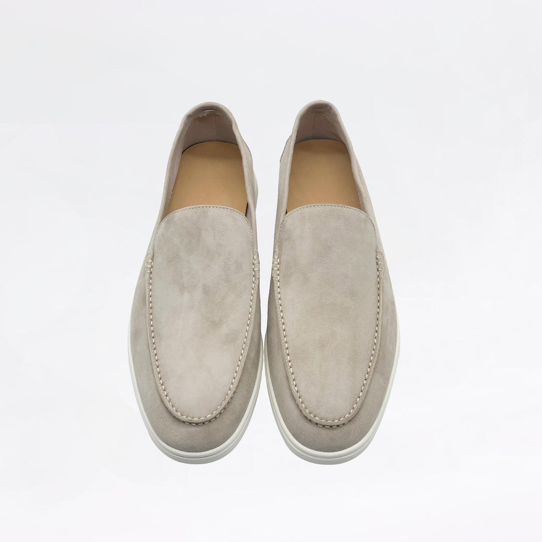 Mocassins en daim - Écru