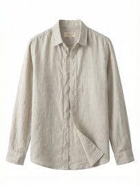 Chemise en lin homme - Beige