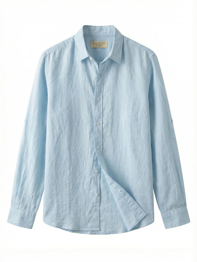 Chemise en lin homme - Ciel
