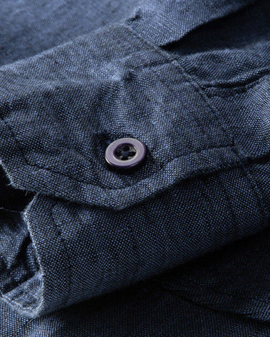 chemise en 100% lin Marine Français Été