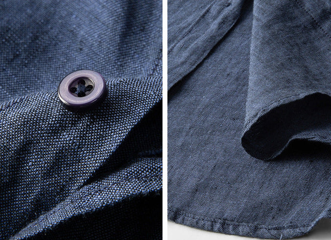 chemise en 100% lin Marine Français Été