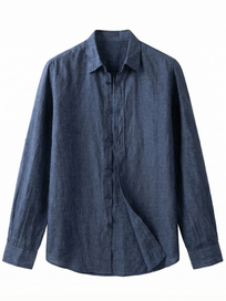 Chemise en lin homme - Marine