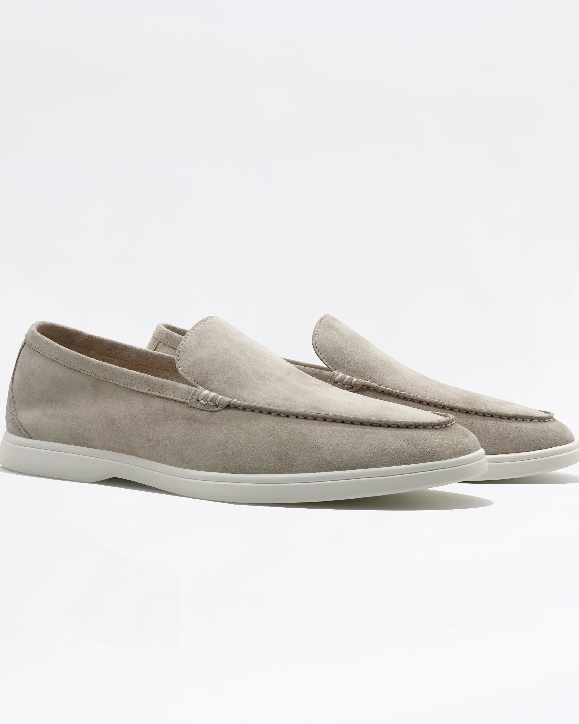 mocassin beige en daim homme ete