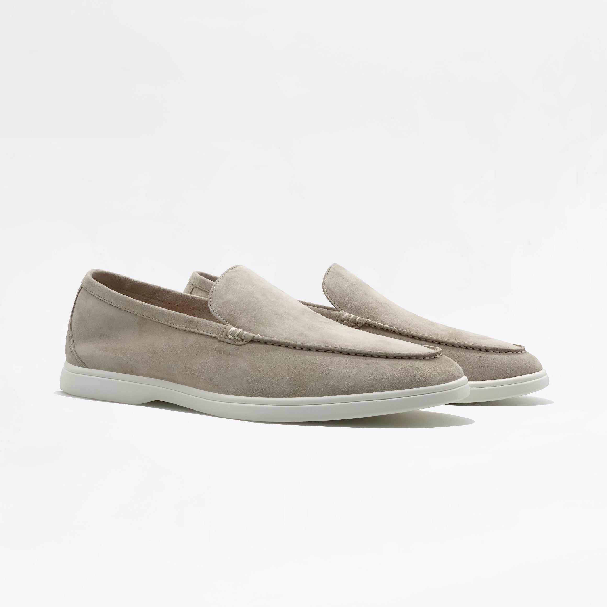 mocassin beige en daim homme ete