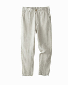 Pantalon en lin droit - Beige
