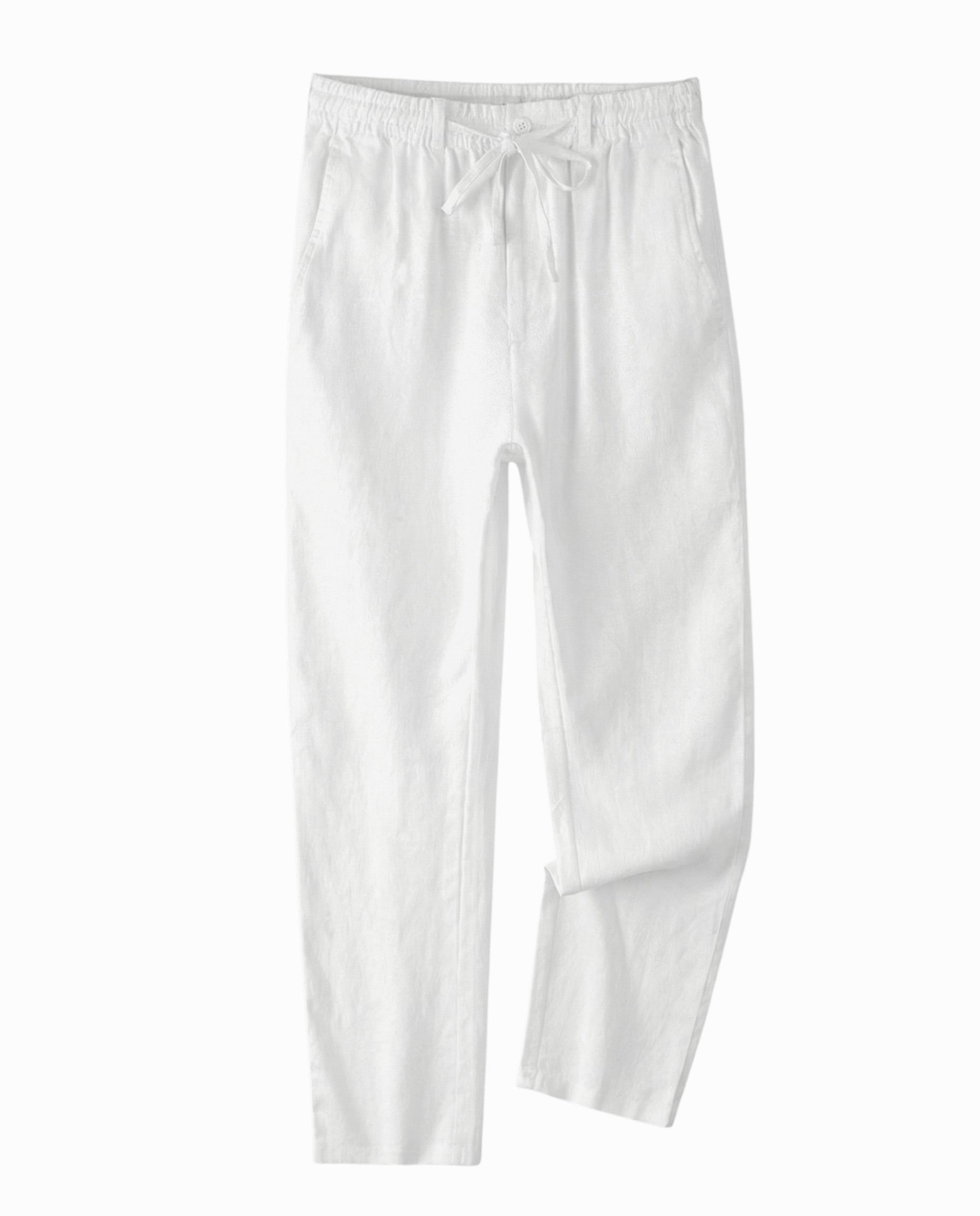 pantalon en lin blanc pour homme