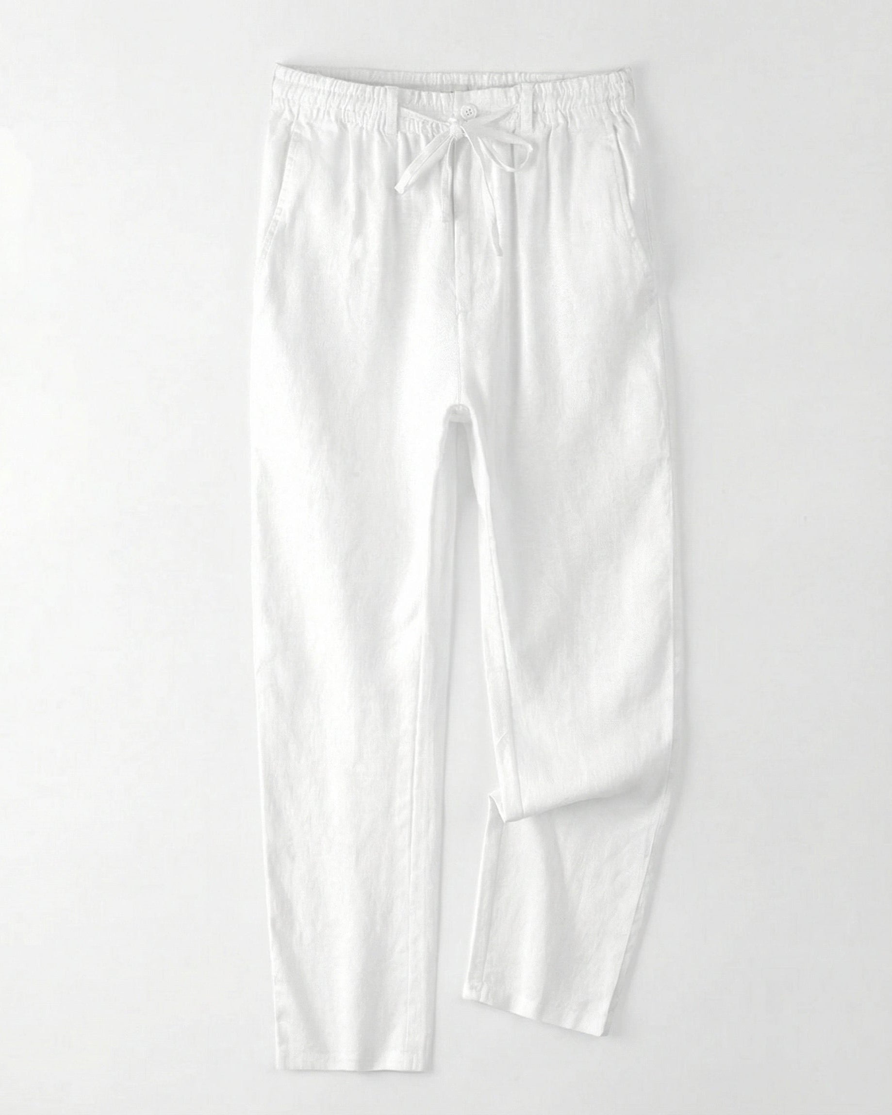 pantalon en lin homme blanc pur lin