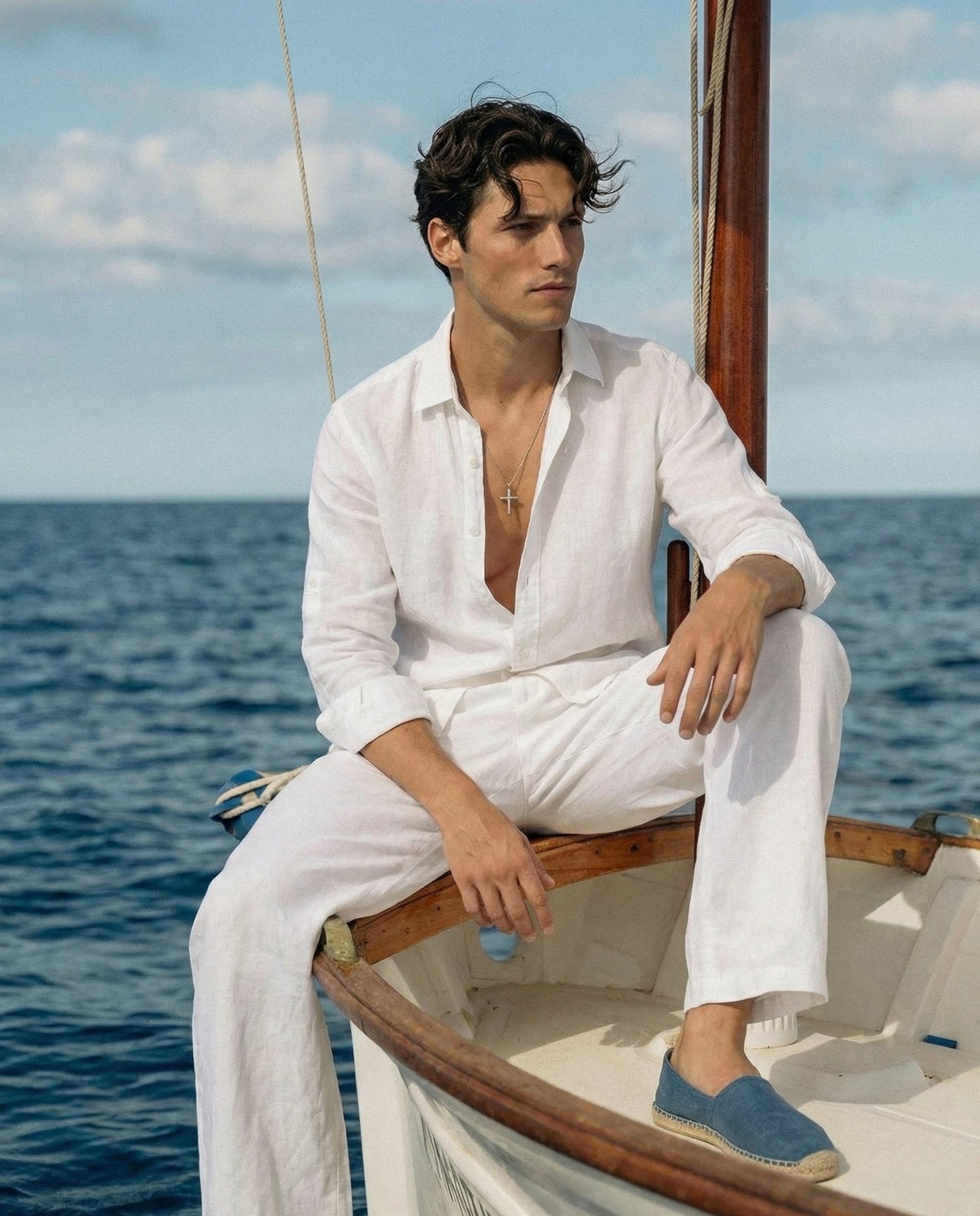 chemise en lin homme été plage
