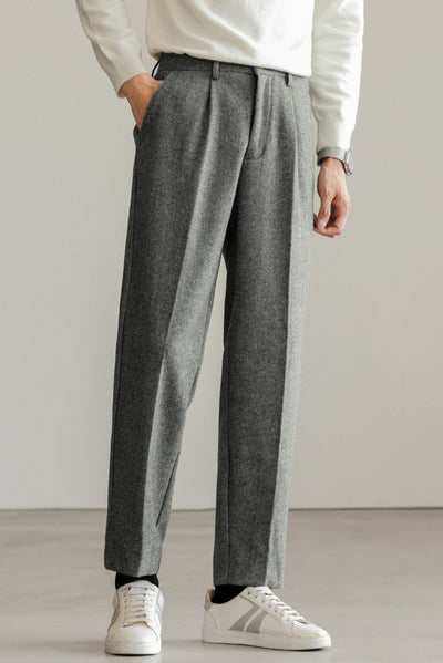 Wool buttoned pants