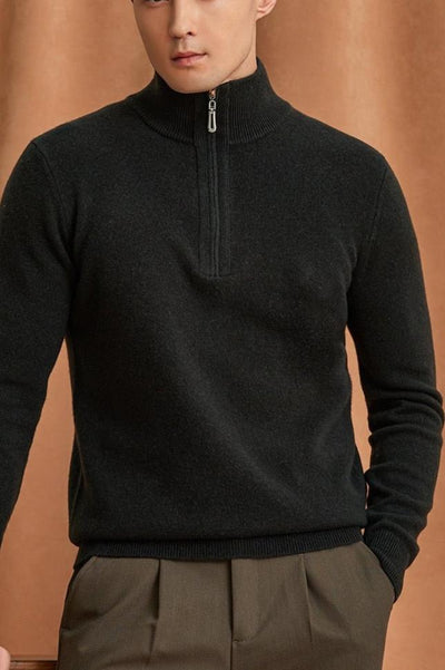 Half-zip without collar