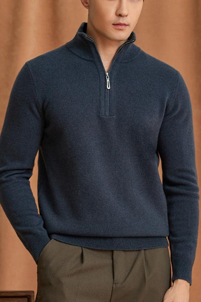 Half-zip without collar