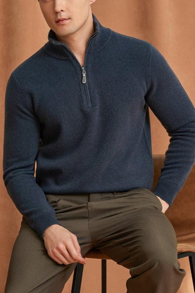 Half-zip without collar