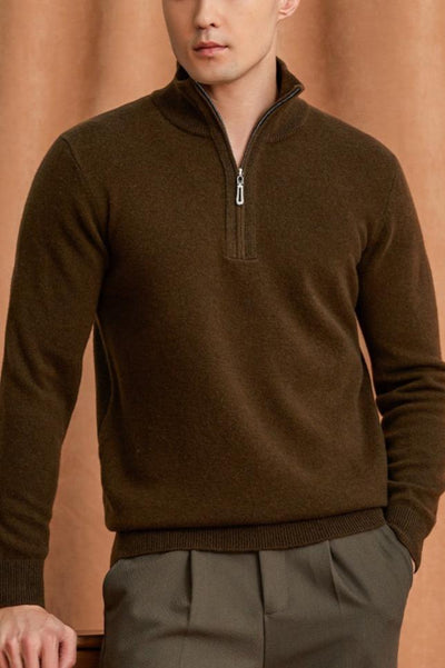 Half-zip without collar