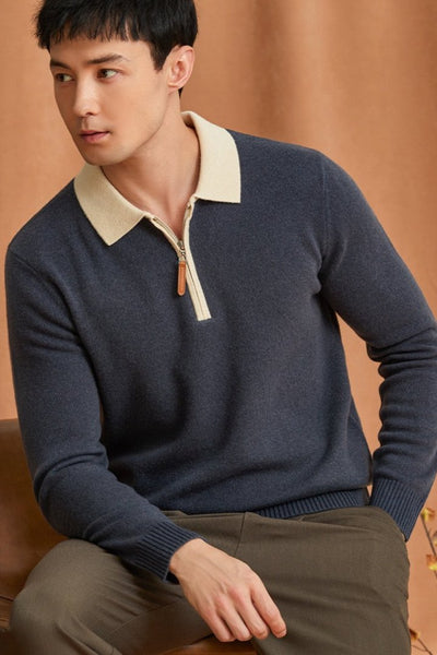 Half-zip without collar