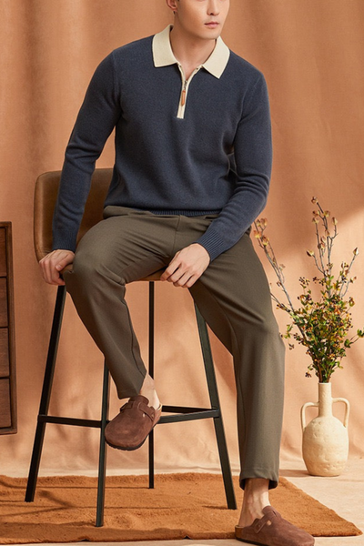 Half-zip without collar