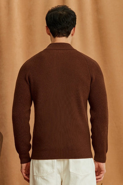 Half-zip without collar