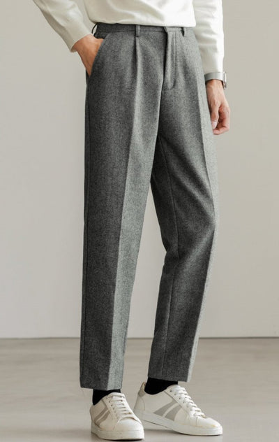 Wool buttoned pants