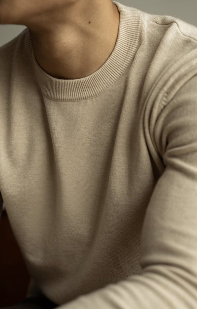 Slim wool crew-neck sweater