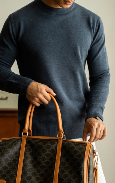 Slim wool crew-neck sweater