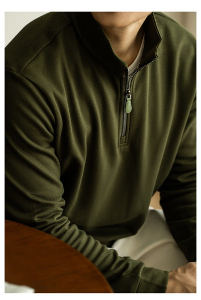 Half-zip casual cotton