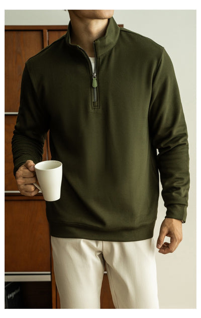 Half-zip casual cotton