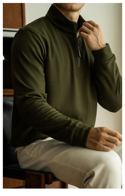 Half-zip casual cotton