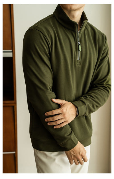 Half-zip casual cotton