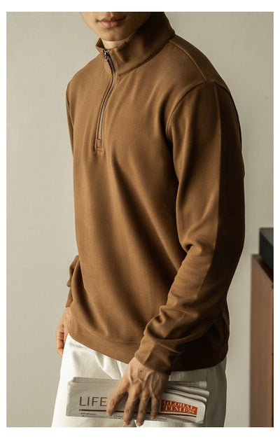 Half-zip casual cotton