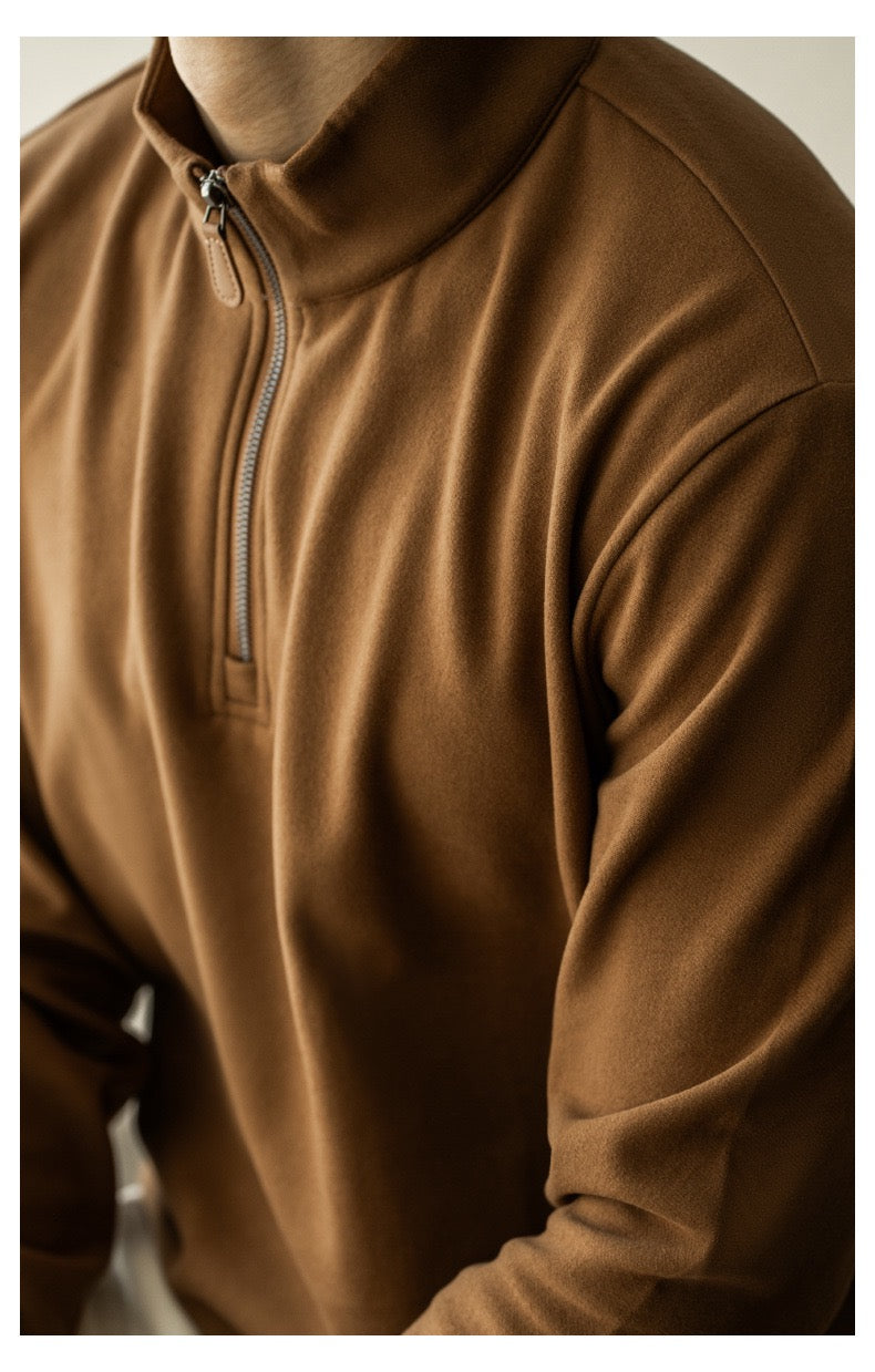 Half-zip casual cotton