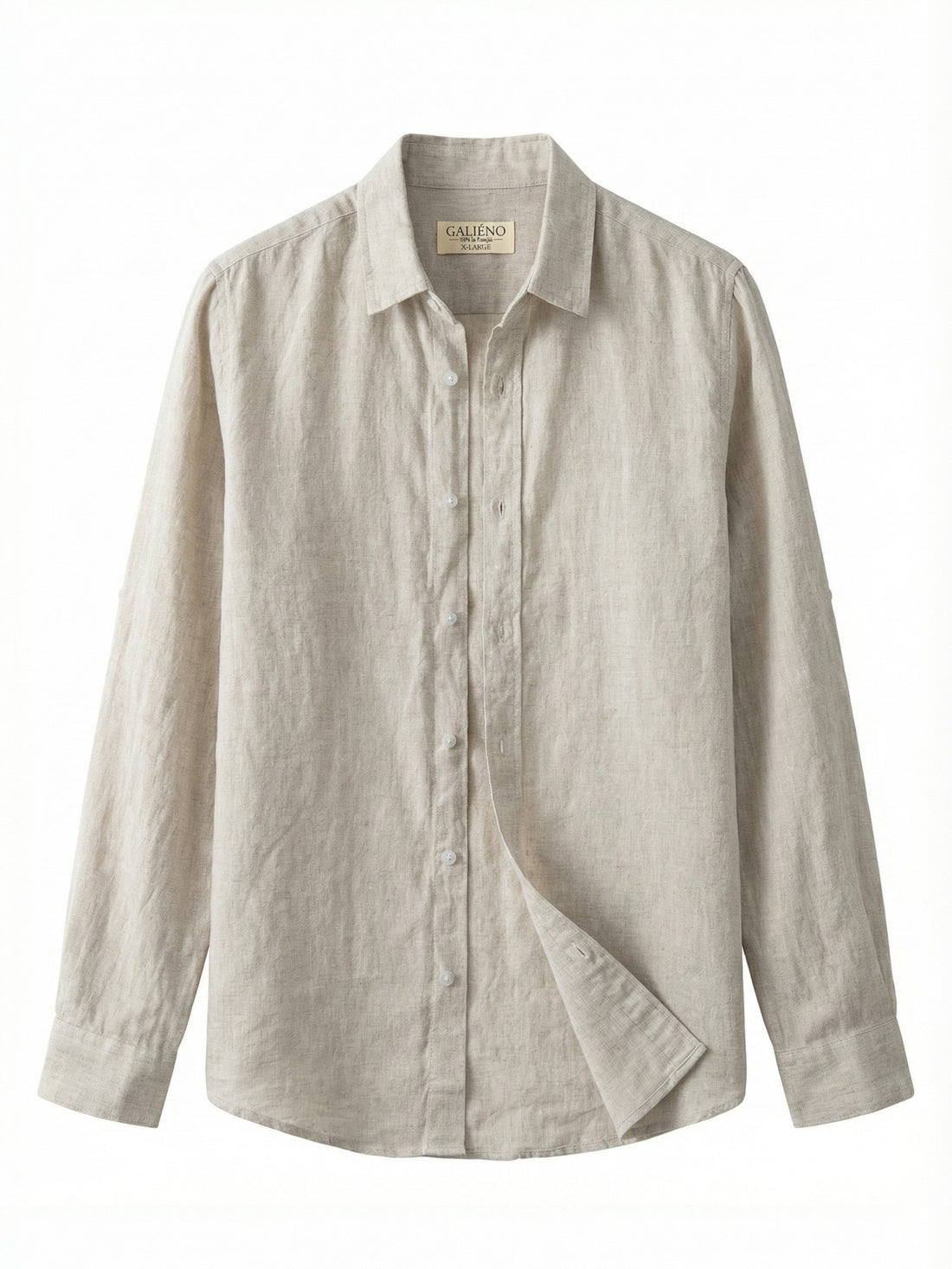 Men's linen shirt - Beige