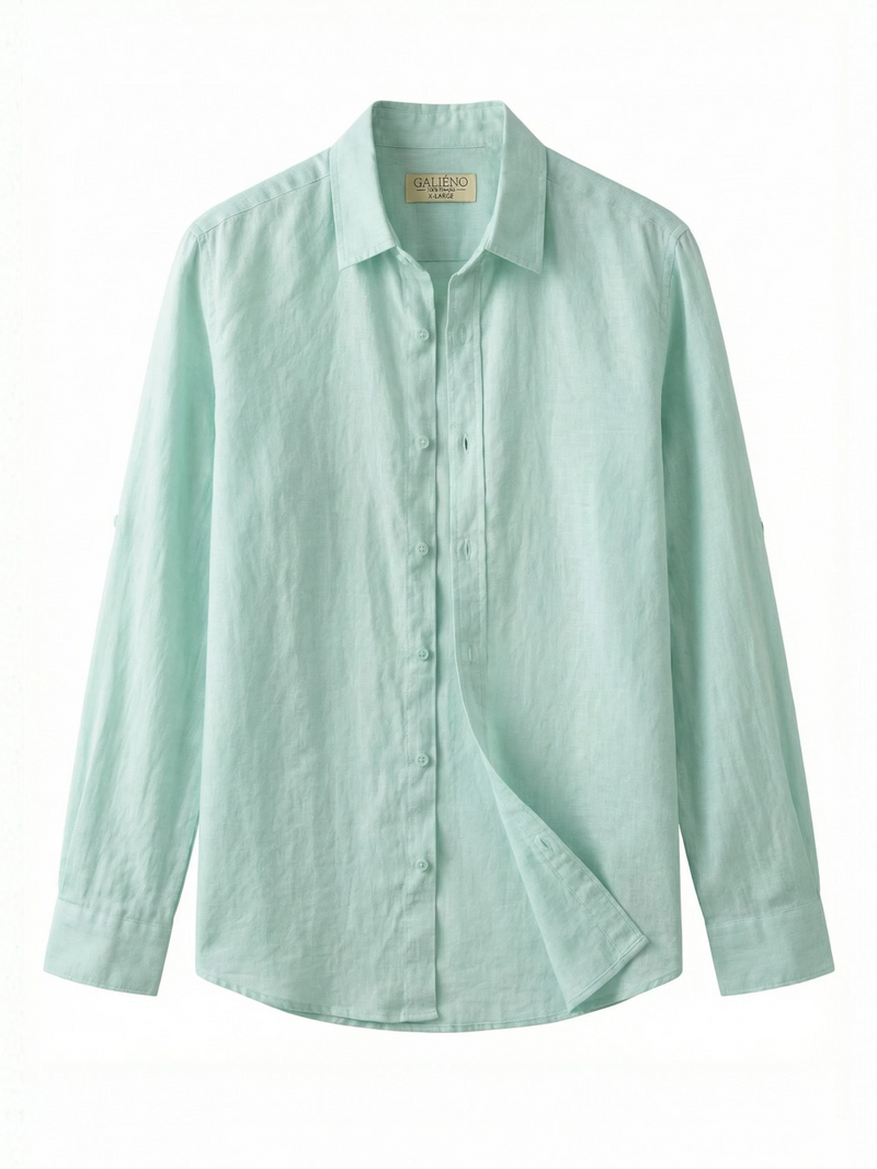 Chemise en lin homme - Menthe