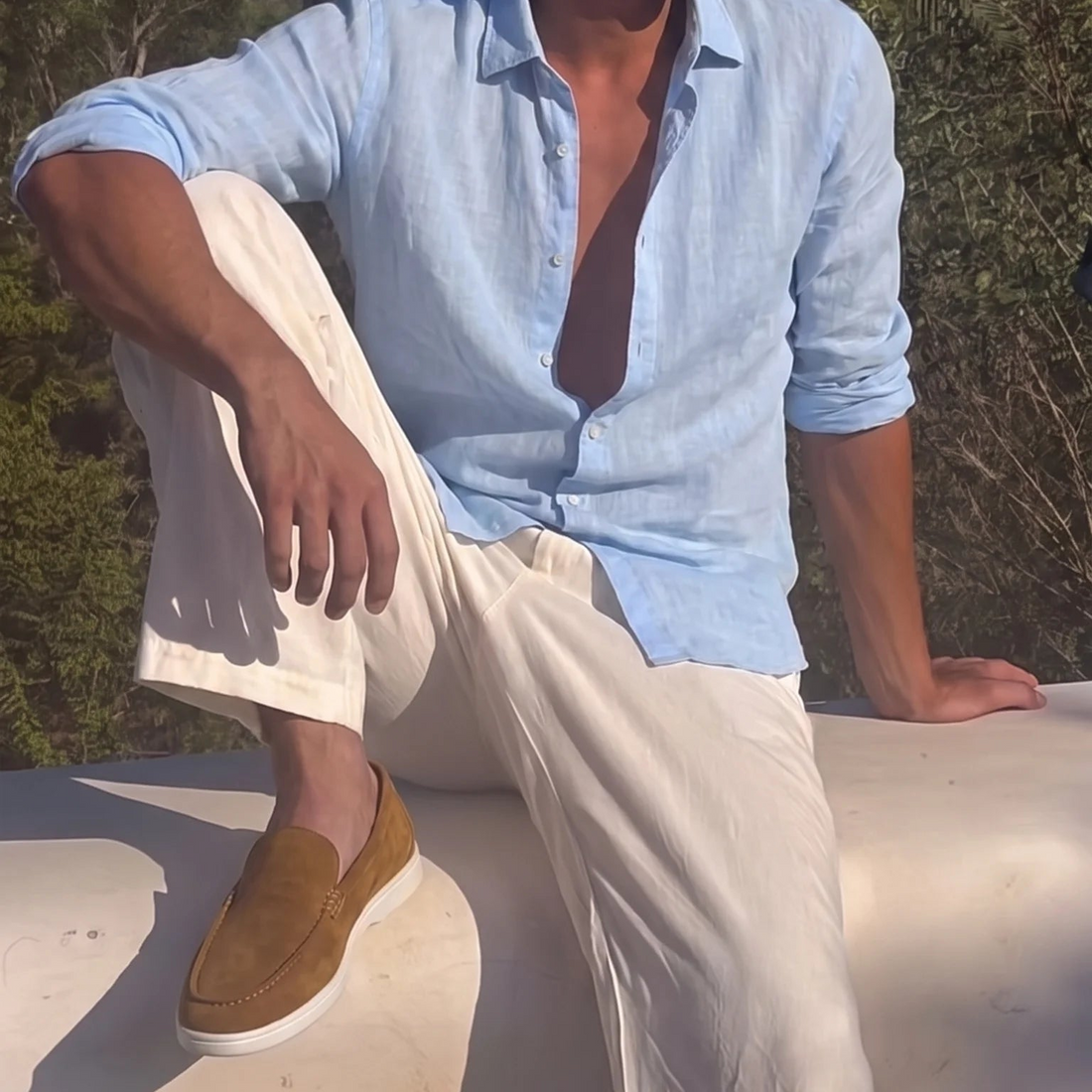 Mocassins en daim - Camel