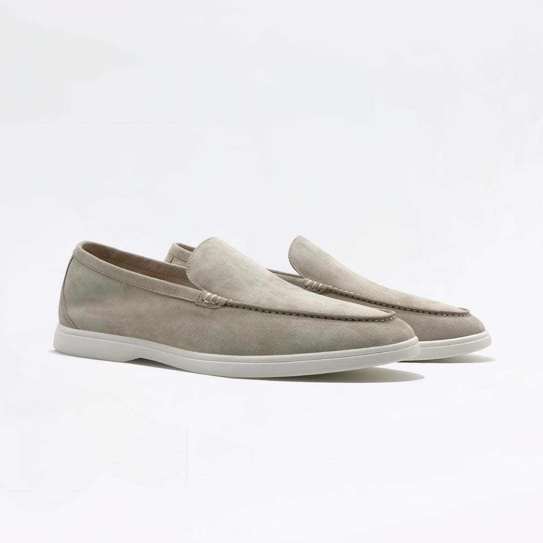 Mocassins en daim - Écru