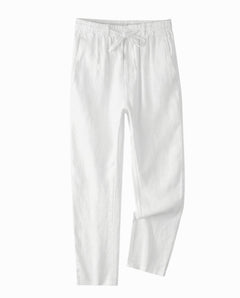 Pantalon en lin décontracté - Blanc